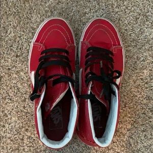 Vans Sk8 Hi Red sneakers Mens6/womens7.5